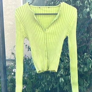 Ribbed Button Down Sweater